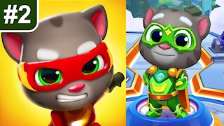 Talking Tom Hero Dash Gameplay #2 | Superhero Tom in GREEN SUIT