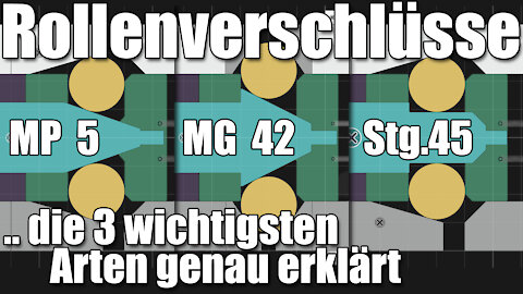3 Arten von Rollenverschlüssen MP5, G3, MG42 & Stg.45 deutsch|German