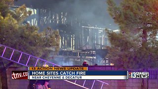 Home sites catch fire