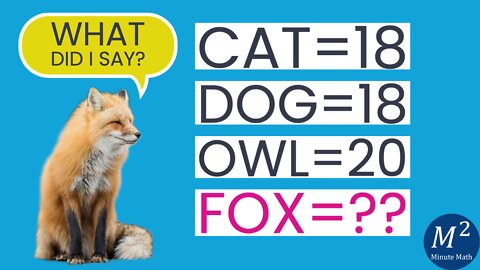 What does the FOX Say? Math Number Puzzle | Minute Math