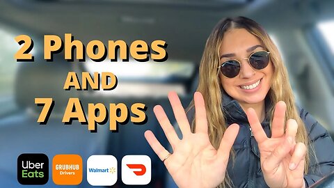Making Money With 7 Apps & 2 Phones | DoorDash, Uber Eats, GrubHub, Walmart Spark Driver Ride Along