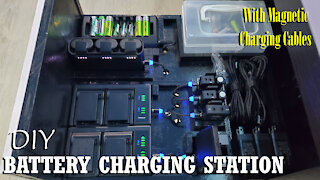 DIY Battery Charging Station with Magnetic Charging Cables