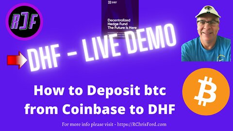 😎DHF Decentralized Hedge Fund - How to Deposit Bitcoin From Coinbase