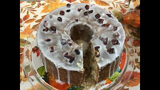 Holiday Treat Cinnamon Orange Cranberry Cake Recipe