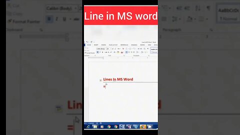 MS Word pr Short key se line lana lagna | MS word pr line kase lagye | how to line in ms word