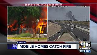 Two mobile homes destroyed in massive Mesa fire