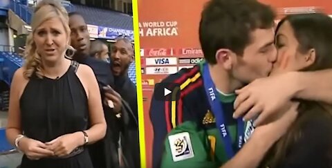 Top funny moments with reporters in sports!!!
