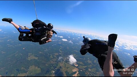 Tandem with the Silver Wings Army Demo skydive team