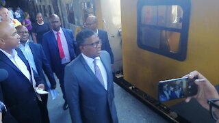 SOUTH AFRICA - Cape Town - Mbalula visits Burned Trains (Video) (Sd4)