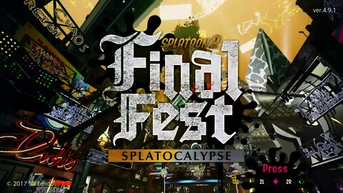 Splatoon 2 - The FINAL Splatfest Gameplay (SPLATOCALYPSE Order VS Chaos)