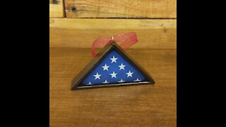 Folded Flag Ornament to Honor and Remember U.S. Military Servicemembers and Veterans