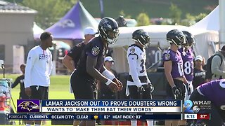 Lamar Jackson wants to make doubters 'eat their words'