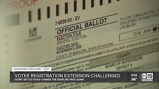 Arizona voter registration extension challenged