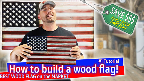 Best In-Depth Wood American Flag Build | Save Money Woodworking | Cedar Sense