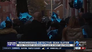 Family and friends hold vigil in remembrance of Detective Sean Suiter