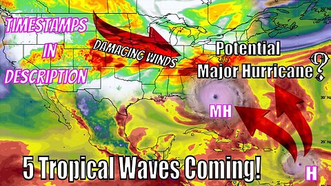 Potential Major Hurricane Forming? Watching 5 Tropical Waves! - The WeatherMan Plus