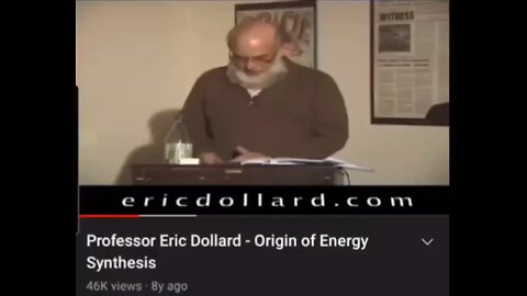 Professor Eric David - Origin of Energy Synthesis