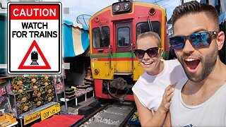 Most DANGEROUS Market in the World / Maeklong Railway Market