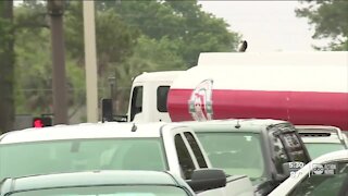 Truckers work to keep supply lines open during pipeline shutdown