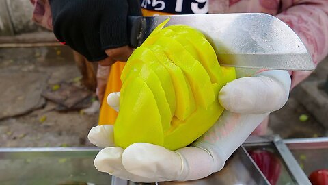 Crazy Speed! Fruit Cutting Master Skills - Thai Street Food