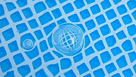 Optical phenomenon- bubbles on the water