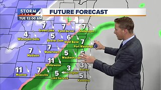 Rain moves in Monday evening