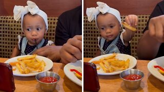 Adorable Kid Gets Totally Pampered by Her Daddy