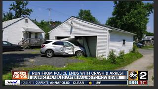 Run from police ends with crash in Elkton