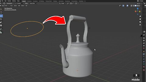 How To Model Kettle from Circle in Blender