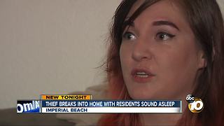 Thief breaks into home with residents asleep