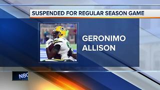 Packers Geronimo Allison suspended without pay for violating NFL substance abuse policy