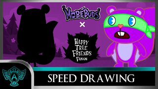 Speed Drawing: Happy Tree Friends Fanon - Tradewind | Mobebuds Style