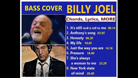 Bass cover BILLY JOEL _ Chords, Lyrics, MORE