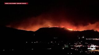RAW: Flames across the skyline at Granby Ranch