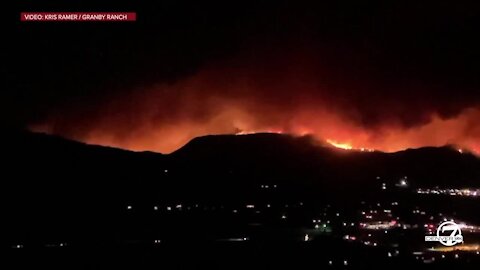 RAW: Flames across the skyline at Granby Ranch