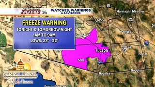 FORECAST: Freeze Warnings for Sunday & Monday