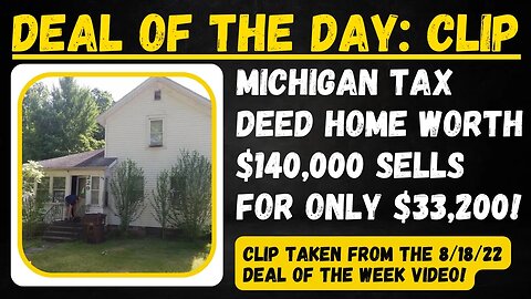 $140,000 Tax Deed Home sells for 33K! Sold for 25% of Market... Tax Sale Review