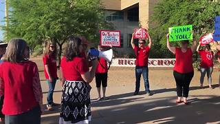 Tucson High teachers stage walk-in