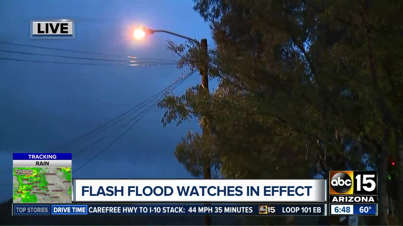 Flash flood alerts in effect