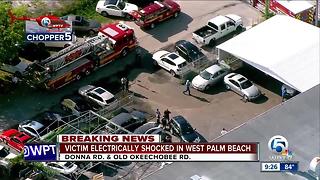 Person injured after being shocked in suburban West Palm Beach