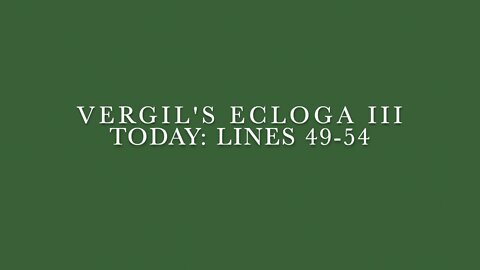 Vergil Ecloga III Lines 49–54