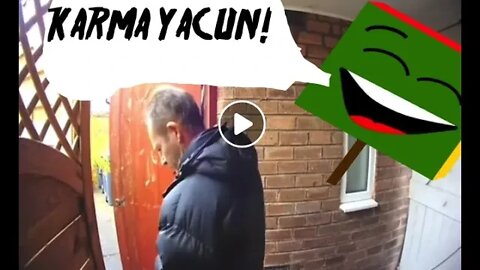 KARMA YACUN episode 1: He tries to vandalise neighbours Ring cam gets instant karma - (voiceover)