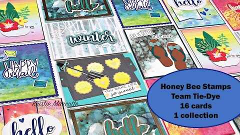 Honey Bee Stamps | Team Tie-Dye | 16 cards 1 collection