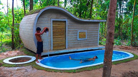 25 Days Building Jungle Villa With Swimming Pool And Digging to Find Groundwater