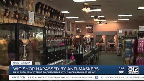 Mesa wig shop that caters to cancer patients harassed by anti-maskers