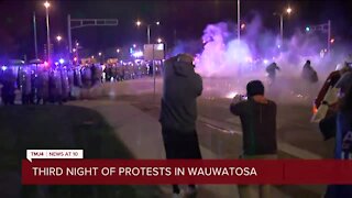Third night of protests in Wauwatosa