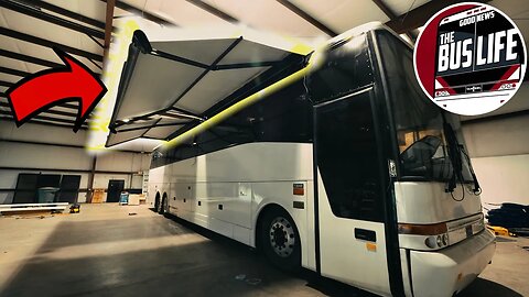 We Installed Two 14’ Awnings on our Van Hool Bus Conversion!