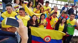 Hinchas acompañaron el entrenamiento de la Selección Colombia