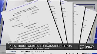 President Trump agrees to transition terms