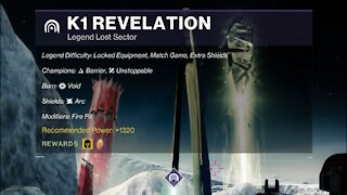 Destiny 2 Legend Lost Sector: The Moon - K1 Revelation 10-14-21